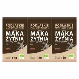 3 x Mąka Żytnia Razowa Typ 2000 BIO 1 kg - BioLife