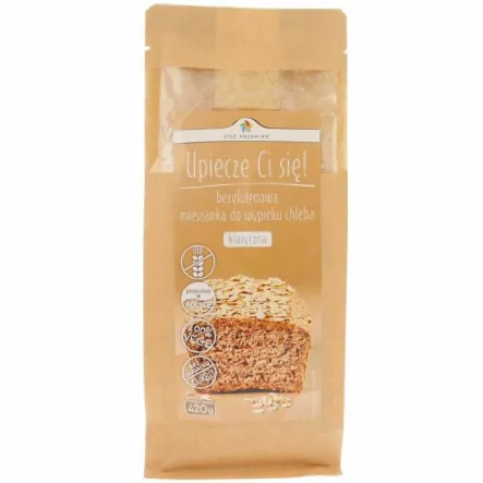 Mieszanka do Wypieku Chleba Bezglutenowego Klasyczna 420 g - Pięć Przemian