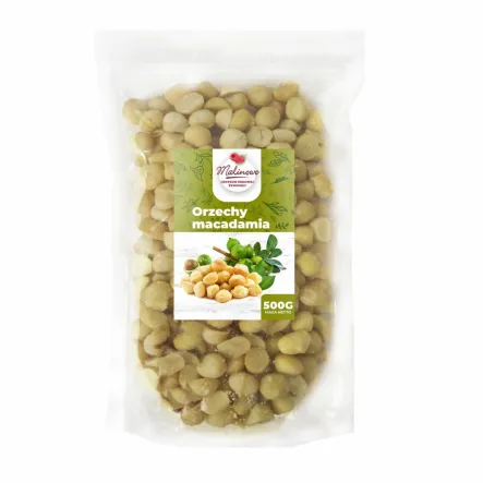 Orzechy Macadamia 500 g Malinowe - Przecena Krótka Data Minimalnej Trwałości