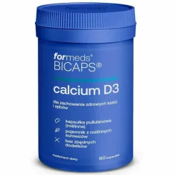 CALCIUM D3 Cytrynian Wapnia plus Witamina D 60 Kapsułek - BICAPS