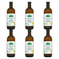 6 x Olej Rzepakowy Tłoczony na Zimno Nierafinowany BIO 1 l - EkoWital