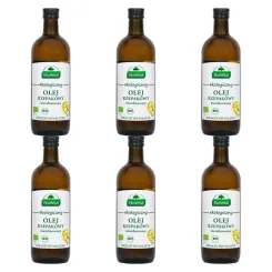 6 x Olej Rzepakowy Tłoczony na Zimno Nierafinowany BIO 1 l - EkoWital