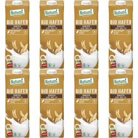 8 x Napój Owsiany z Soją Barista Bio 1 L  UHT - Natumi
