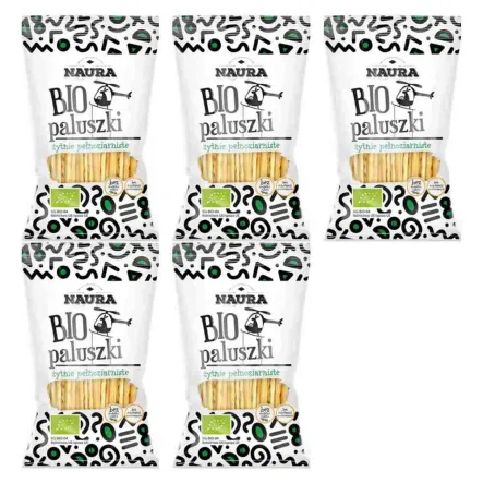5 x Paluszki Żytnie Pełnoziarniste Bio 45 g - Naura