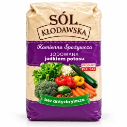 Sól Kłodawska Jodowana Jodkiem Potasu Bez Antyzbrylacza 1 kg - Kopalnia Soli Kłodawa