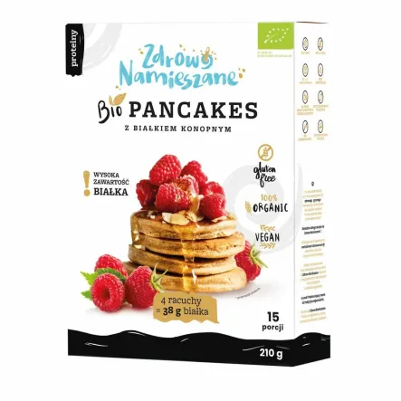 Mieszanka Pancakes z Białkiem Konopnym Bezglutenowa Bio 210 g - Zdrowo Namieszane 