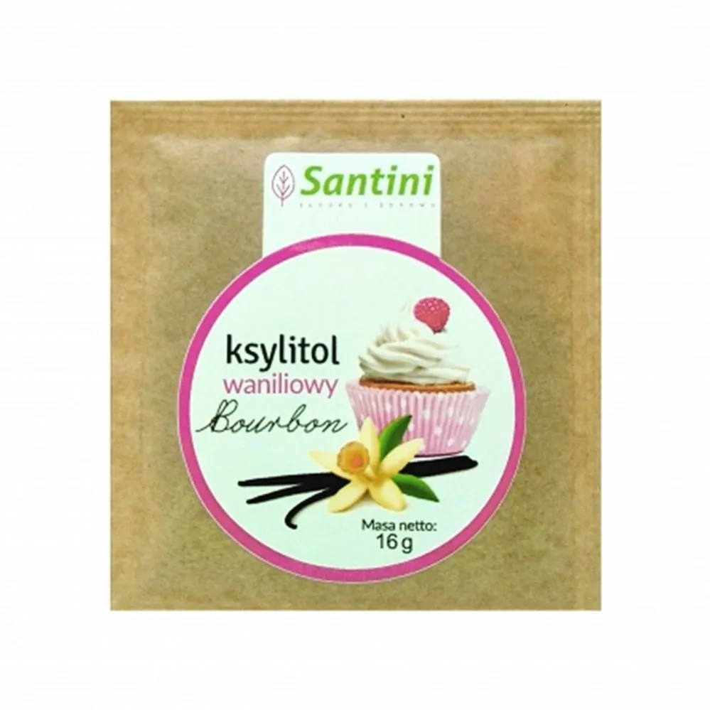 Ksylitol Waniliowy Bourbon (Cukier Brzozowy Waniliowy) 16 g - Santini 