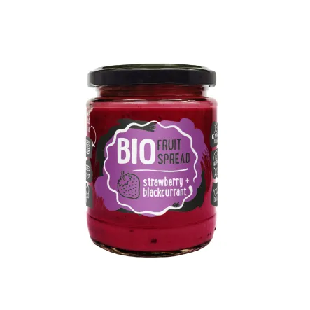 Krem Owocowy Truskawka - Czarna Porzeczka Bio 245 g - Rudolfs
