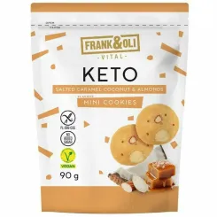 KETO Ciasteczka Słony Karmel z Migdałami Bezglutenowe Bez Dodatku Cukru 90 g - Frank&Oli
