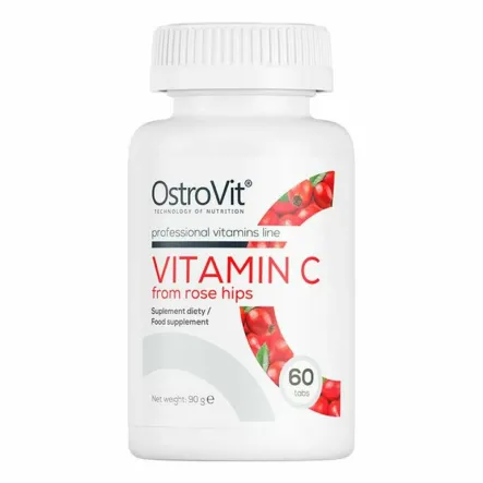 Naturalna Witamina C z Dzikiej Róży 60 Tabletek - OstroVit 