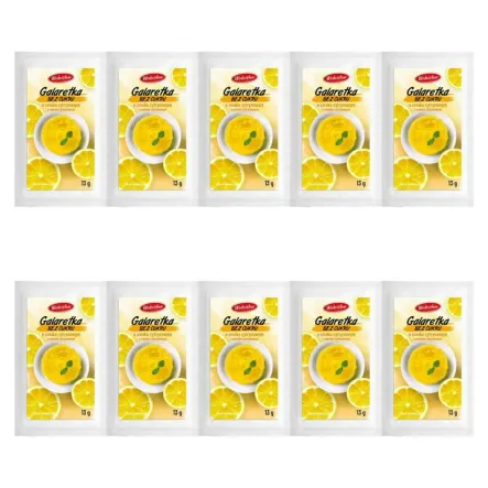 10 x Galaretka o Smaku Cytrynowym Bez Dodatku Cukru Keto 13 g - Wodzisław