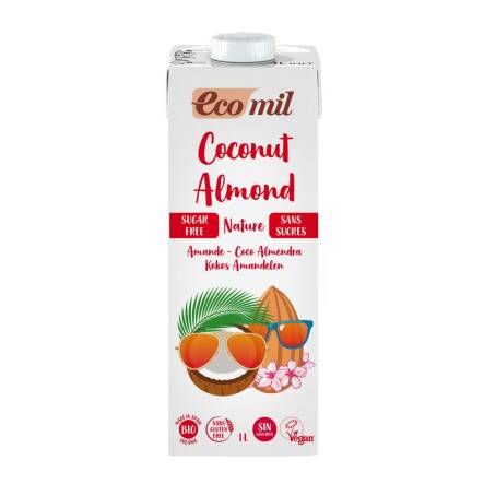 Napój Kokosowy z Migdałami Bio Niesłodzony 1 l UHT Ecomil