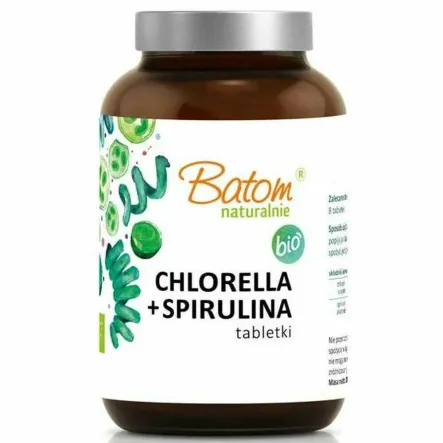 Chlorella+ Spirulina Bio 240 Tabletek 500 mg (120 g) - Batom