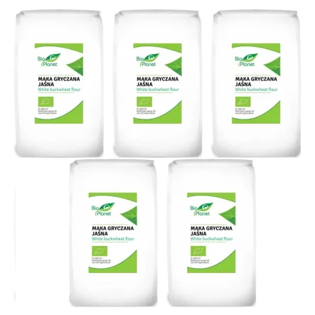 5 x Mąka Gryczana Jasna Bio 1 kg - Bio Planet