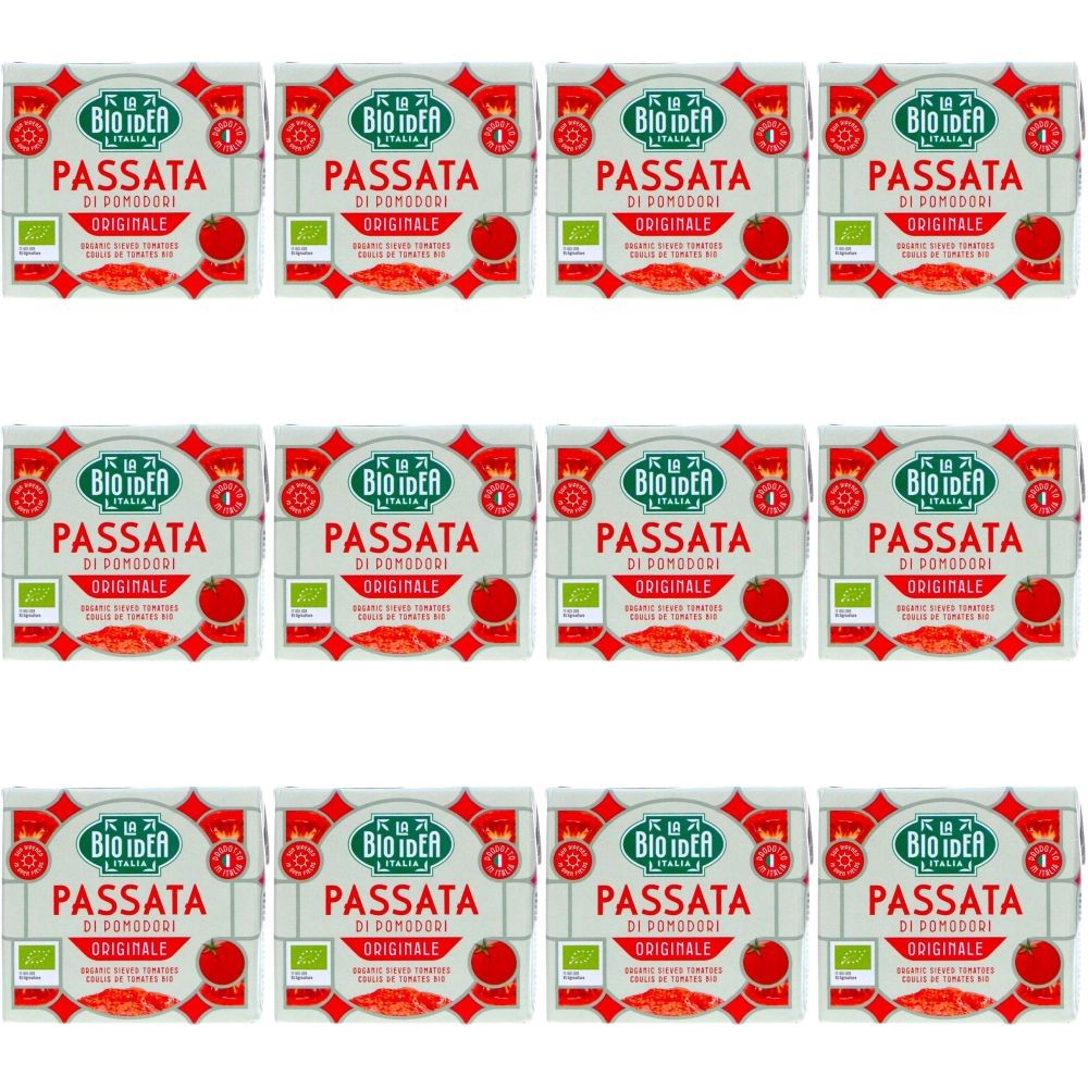 12 x Przecier Pomidorowy Passata w Kartonie Bio 500 g - La Bio Idea