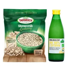 Słonecznik Łuskany 1 kg - Targroch  + Sok z Cytryn z Sycylii Bio 250 ml - Ekowital