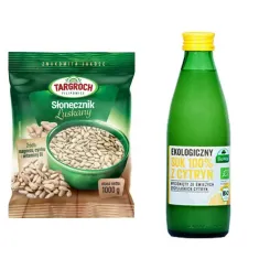 Słonecznik Łuszczony Flowpack 1 kg Targroch  + Sok z Cytryn z Sycylli Bio 250 ml - Ekowital