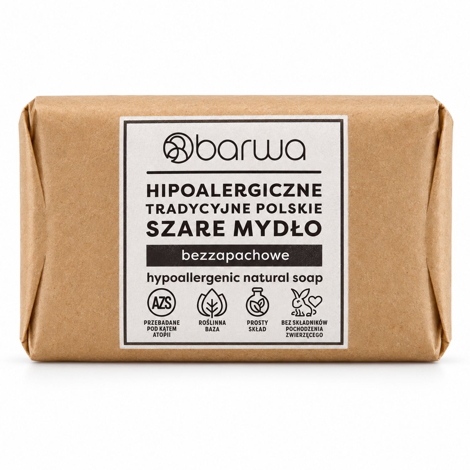 Tradycyjne Polskie Szare Mydło Hipoalergiczne Bezzapachowe 100 g - Barwa
