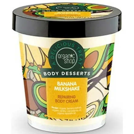 Krem do Ciała Bananowy Mleczny Shake 450 ml - Organic Shop