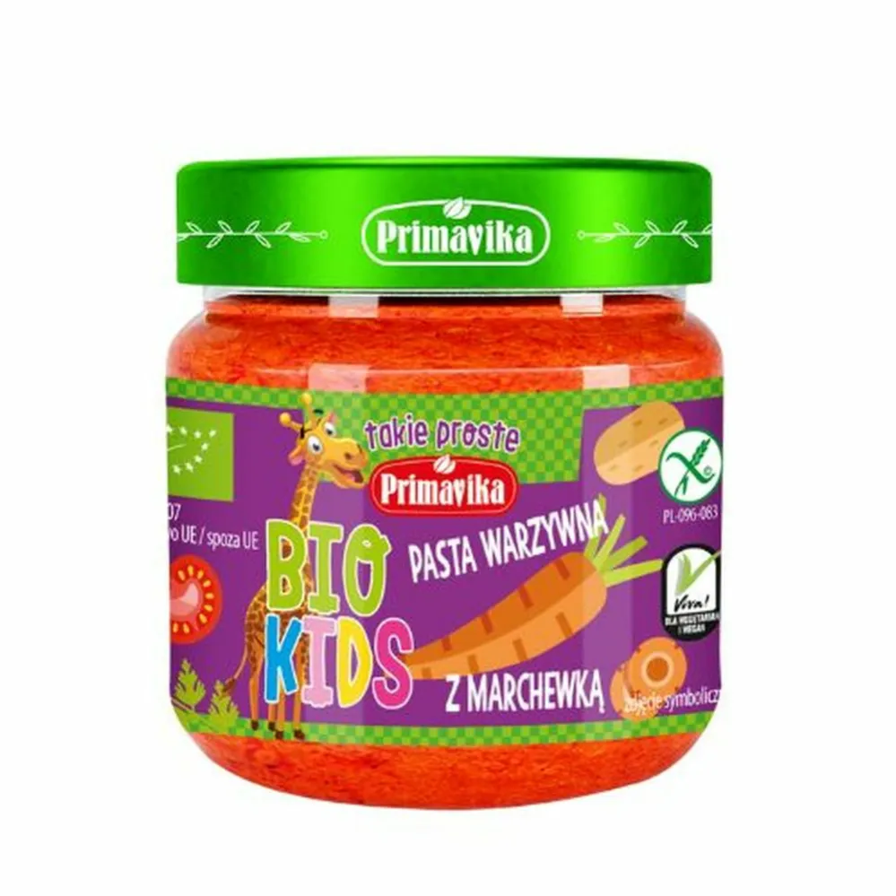 BIO Kids Pasta Warzywna z Marchewką 160 g - Primavika