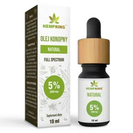 Olej Konopny 5% 500 mg Fitoskładników 10 ml - Hempking