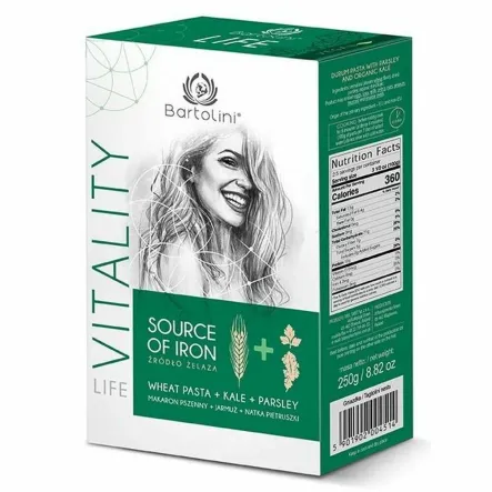 Makaron LIFE Żelazo Świderek 250 g - Bartolini