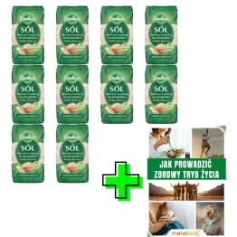 11 kg Sól Kłodawska Kamienna Naturalna Miałka Różowa Niejodowana 10x1,1 kg - Smakosz + ePoradnik: Jak Prowadzić Zdrowy Tryb Życia