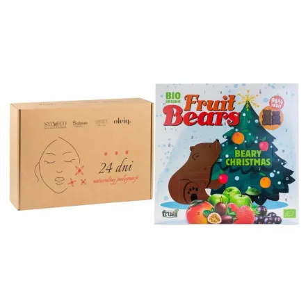 Kalendarz Adwentowy z Kosmetykami -  Sylveco + Kalendarz Adwentowy Beary Christmas Żelki Bez Dodatku Cukru Bio 100 g - House Of Denmark