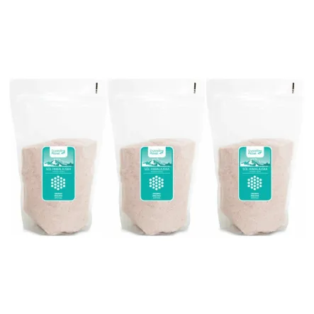 3 x Sól Himalajska Różowa Drobno Mielona 1kg -  Crystalline Planet