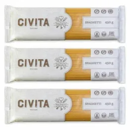 3 x Makaron Kukurydziany Spaghetti Bezglutenowy 450 g - Civita