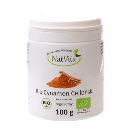 Bio Cynamon Cejloński Mielony 100 g Natvita