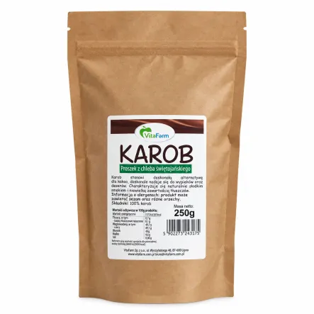 Karob Proszek z Chleba Świętojańskiego 250 g - Vitafarm