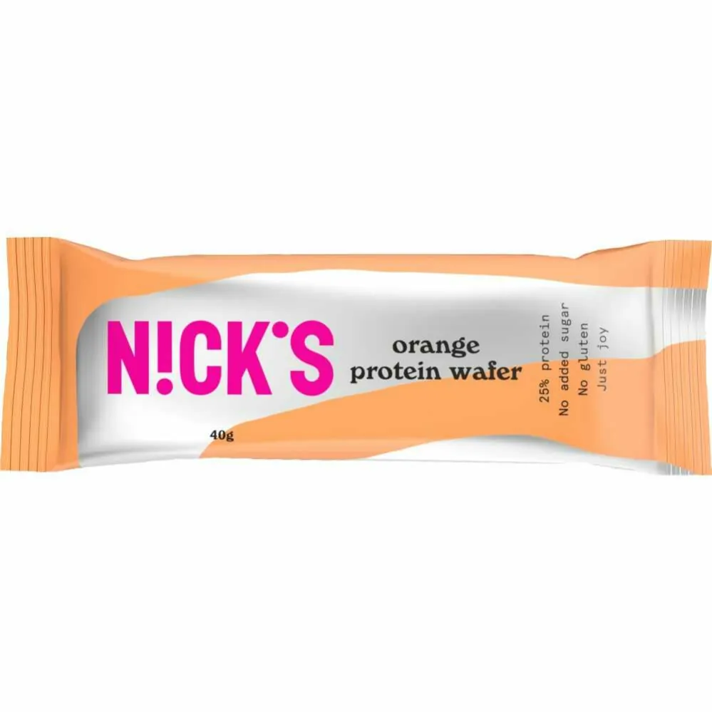 Wafelek Proteinowy Bezglutenowy o Smaku Pomarańczowym w Czekoladzie Mlecznej 40 g - Nick's