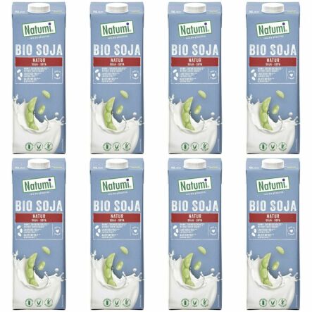 Zestaw 8 x Napój Sojowy Naturalny Bio 1 l UHT - Natumi