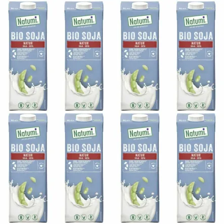 Zestaw 8 x Napój Sojowy Naturalny Bio 1 l UHT - Natumi