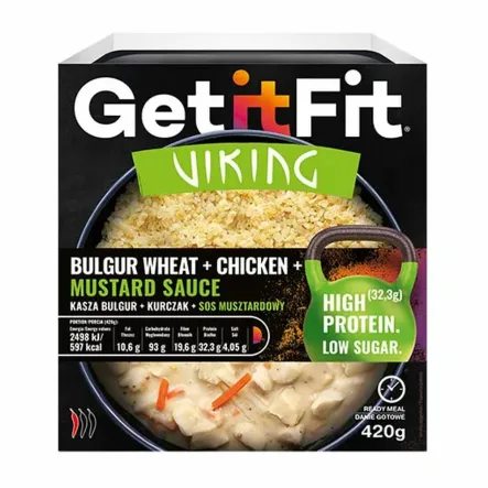 Viking: Kasza Bulgur, Kurczak, Sos Musztardowy 420 g - Joyfood