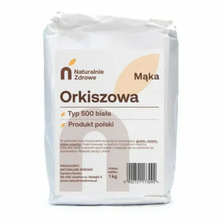Mąka Orkiszowa Biała Typ 500 1kg - Naturalnie Zdrowe