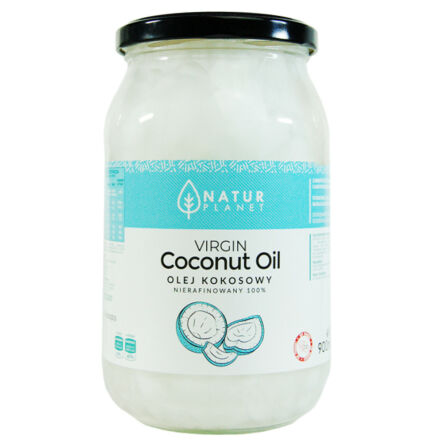 Olej Kokosowy Nierafinowany Virgin 100% Tłoczony na Zimno 900 ml - Natur Planet