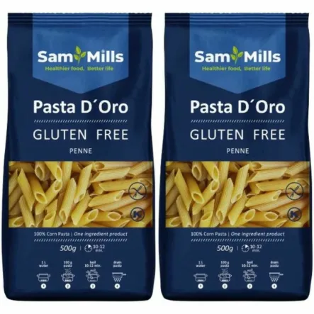 Makaron Bezglutenowy RURKA SKOŚNA 1 kg (2 x 500 g) - SamMills