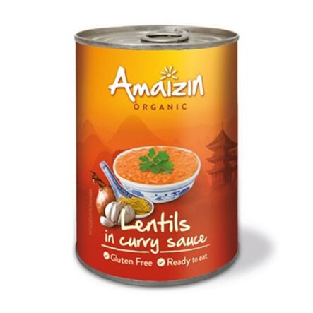 Soczewica W Sosie Curry (Puszka) Bio 420 g - Amaizin