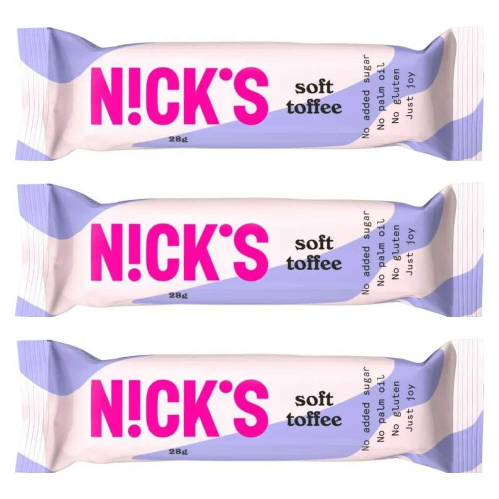 3 x Baton z Nadzieniem Toffi w Czekoladzie Mlecznej Soft Toffee 28 g - Nicks