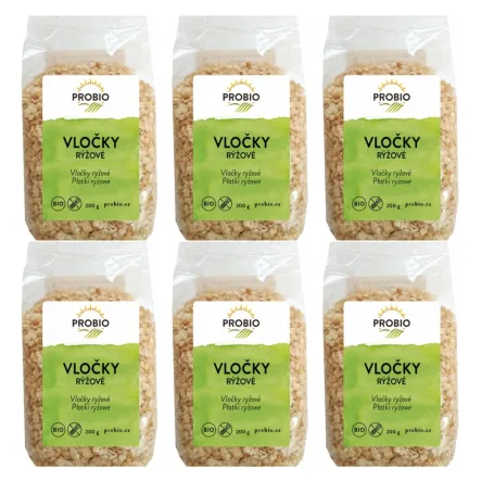 6 x Płatki Ryżowe Bio Bezglutenowe 200 g - Probio