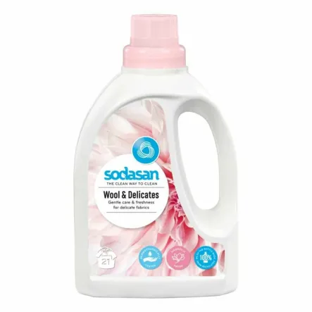 Płyn do Prania Wełny i Delikatnych Tkanin Bio 750 ml - Sodasan