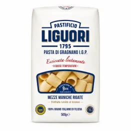 Makaron Mezze Maniche Rigate z Pszenicy Durum Pasta di Gragnano IGP 500 g Liguori