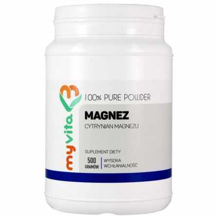 Magnez Proszek (Cytrynian Magnezu) 500 g - MyVita