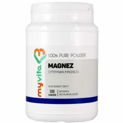 Magnez Proszek (Cytrynian Magnezu) 500 g - MyVita