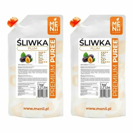 2 x Puree Śliwka Premium Pulpa 1 kg - Menii
