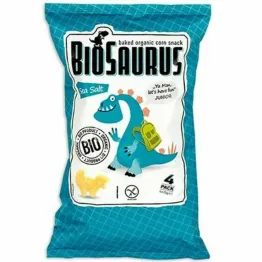 Chrupki Kukurydziane Dinozaury z Solą Morską Bezglutenowe Bio 60 g (4 x 15 g) - McLLOYD'S