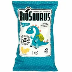 Chrupki Kukurydziane Dinozaury z Solą Morską Bezglutenowe Bio 60 g (4 x 15 g) - McLLOYD'S