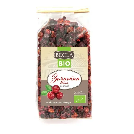 Żurawina Suszona bez dodatku cukru Eko 250g-Owocowy Zagajnik